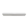 Large Wedge Wood Floating Wall Shelf - White